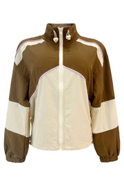 Eva Trainingsjacke | Mokka Elfenbein | Bluse von Liberté