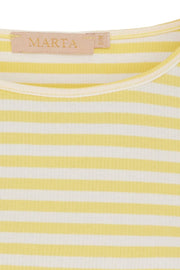 Josiane LS Tee | Giallo/Greggio | Bluse fra Marta du Chateau