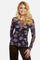 Mesh Ls Tshirt | Navy Pink Rose | Bluse fra Liberté