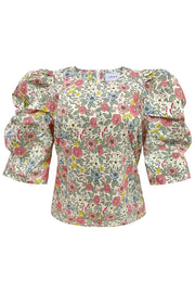 Winnie Blouse | Ivory Floral | Bluse fra Liberté