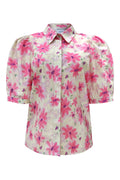Flora Ss Blouse | Pink Watercolor Flower | Bluse fra Liberté – nedsat