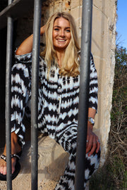 Tine Tie Dye Pant | Black Blue Tie Dye | Bukser fra Liberté