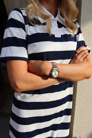 Polo Ss Dress | Navy White Stripe | Kjole fra Liberté