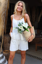 Neo Shorts | Nature Pinstripe | Shorts fra Liberté