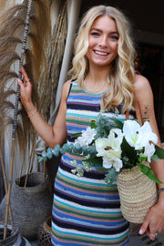 Bia Dress | Blurred Multi Stripe | Kjole fra Liberté