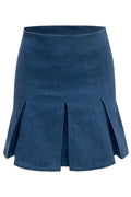 Asta Plisse Skirt | Blue Denim | Nederdel fra Liberté – nedsat