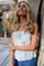 Camilla Strap Top | White Blue Flower | Top fra Liberté
