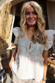 Nor Frill Blouse | Ivory | Bluse fra Liberté