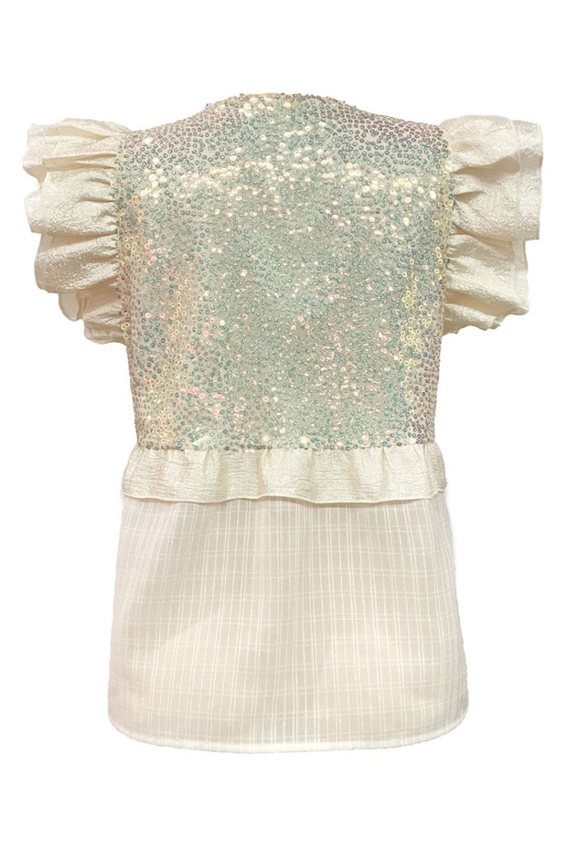 Nor Frill Blouse | Ivory | Bluse fra Liberté
