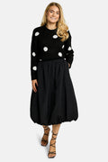 Fro Dot Pullover | Black White Dot | Strik fra Liberté