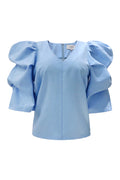 Winnie V Blouse | Baby Blue | Bluse fra Liberté – nedsat