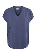 Nuni Vneck Tshirt | Denim Blue