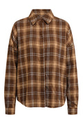 Siri Ls Shirt | Brown Blue Check – nedsat