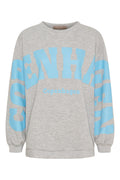 Hibiscus Sweatshirt | Grey/Skyblue