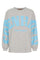 Hibiscus Sweatshirt | Grey/Skyblue