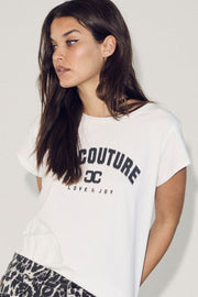 Dust Print Tee 33085 | WhiteInk | Top fra Co'couture