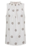 Lucina Dot Top | Beige Polka Dot – nedsat