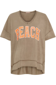 Nella Tee | Marrone/Arancio | T-shirt fra Marta du Chateau