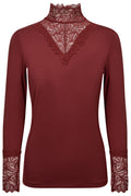 Daisy T-neck | Bordeaux | T-Shirt fra Statebird
