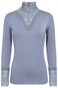 Daisy T-neck | Grå | T-Shirt fra Statebird