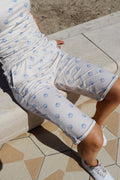 Alma Lange Shorts | Elfenbein Kobalt Shell | Shorts von Liberté – nedsat