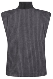 Ida Pin Stripe Top 35226 | Mid Grey | T-Shirt fra Co'couture