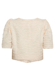 Rachel Crop Tie SS Shirt 35801 | Bone | Top fra Co'couture