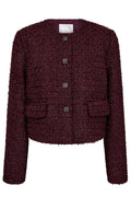 Peach Boucle Jacket 30357 | Plum | Jakke fra Co'couture