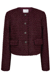 Peach Boucle Jacket 30357 | Plum | Jakke fra Co'couture