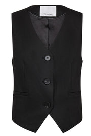 Sibelle Open Back Vest 30378 | Black | Vest fra Co'couture