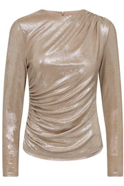 Margot Drape Blouse 33204 | Champagne | T-Shirt fra Co'couture