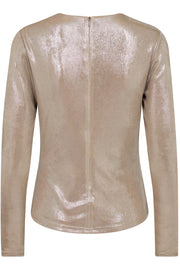 Margot Drape Blouse 33204 | Champagne | T-Shirt fra Co'couture