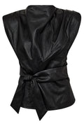 Gitt Pleat Top 35958 | Black | T-Shirt fra Co'couture