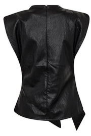 Gitt Pleat Top 35958 | Black | T-Shirt fra Co'couture