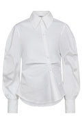 Sanna Asym Placket Shirt 35968 | White | Bluse fra Co'couture – nedsat
