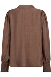 Tassy Collar Blouse 35975 | Walnut | Bluse fra Co'couture