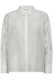 Kawa Embroidery Shirt 35988 | White | Bluse fra Co'couture