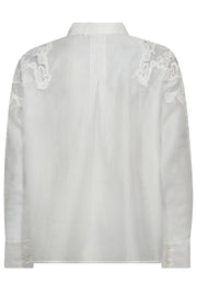 Kawa Embroidery Shirt 35988 | White | Bluse fra Co'couture
