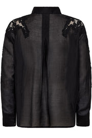 Kawa Embroidery Shirt 35988 | Black | Bluse fra Co'couture