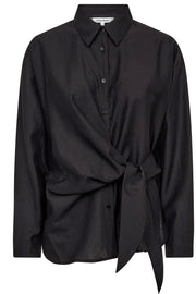 Idina Tie Shirt 35990 | Black | Bluse fra Co'couture