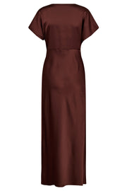 Safira V-Dress 36565 | Dark Brown | Kjole fra Co'couture