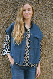 Sonna Blouse 3/4 | Leopard | Bluse fra Prepair