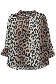 Sonna Blouse 3/4 | Leopard | Bluse fra Prepair