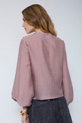 Conny Drape Blouse 45004 | Old Rose | Bluse fra Co'couture – nedsat