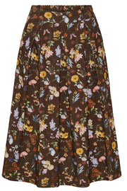 Ciela Skirt | Brown Print | Nederdel fra Marta du Chateau