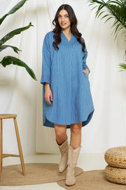 Eglantine Dress | Medium Blue | Kjole fra Marta du Chateau