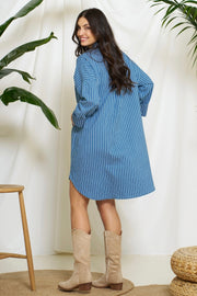 Eglantine Dress | Medium Blue | Kjole fra Marta du Chateau