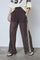 Leti Lace Panel Pant 41050 | Dark Brown | Bukser fra Co'couture