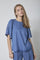 Tilly Emb SS Blouse 45057 | Denim blue | Top fra Co'couture