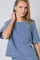 Lova Denim SS Blouse 45080 | Denim blue | Top fra Co'couture